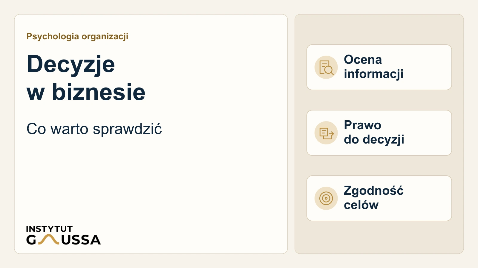 Psychologia podejmowania decyzji w biznesie