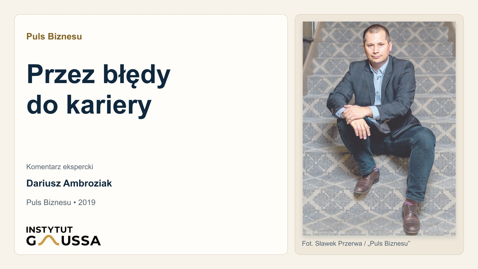 Przez błędy do kariery – Dariusz Ambroziak w „Pulsie Biznesu”