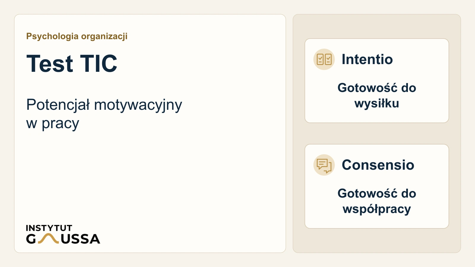Test TIC: gotowość do wysiłku i współpracy w pracy